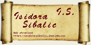 Isidora Šibalić vizit kartica